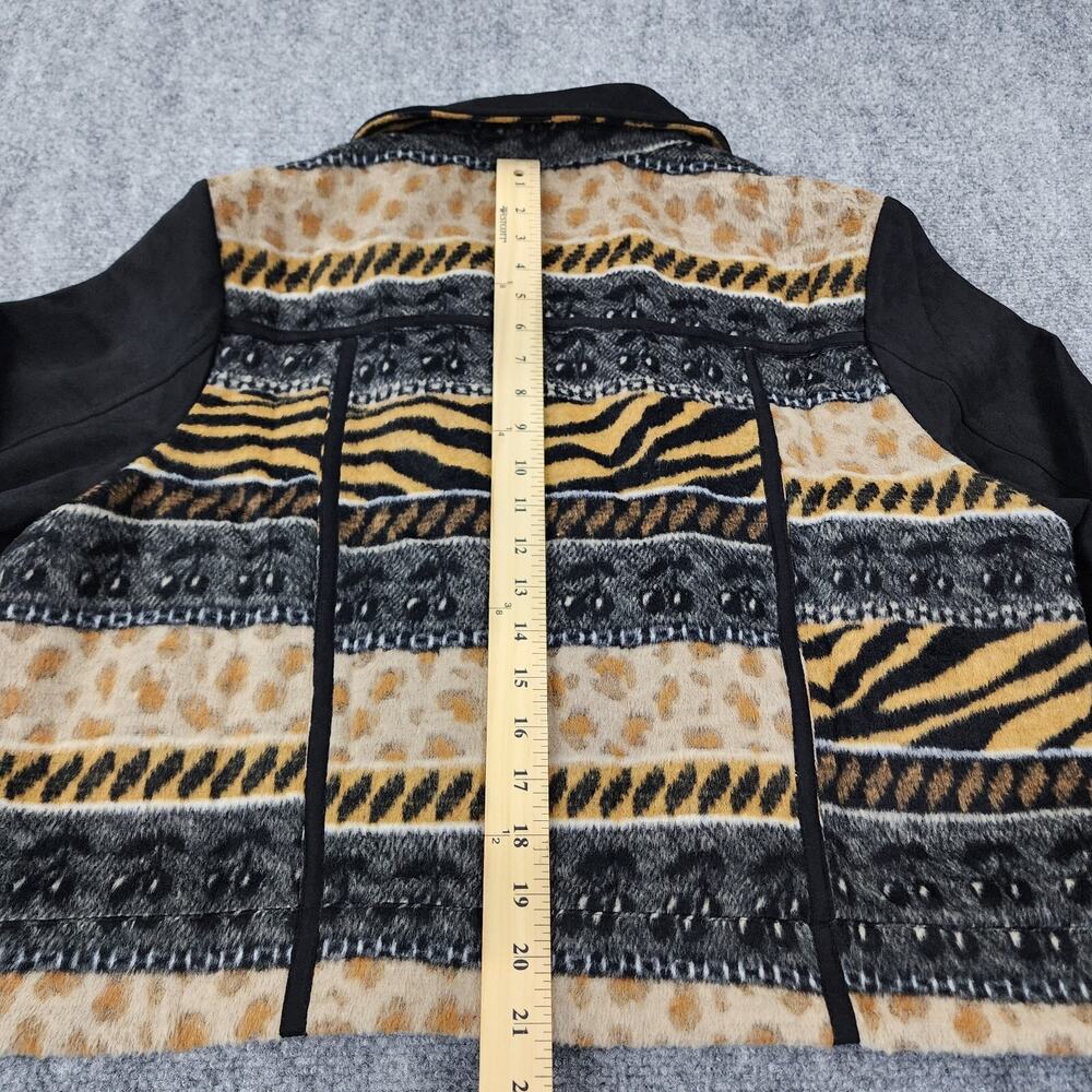 Oli Hali Jacket Womens Large Animal Print Moto Zip Biker Boho Aztec Southwestern - Picture 6 of 16